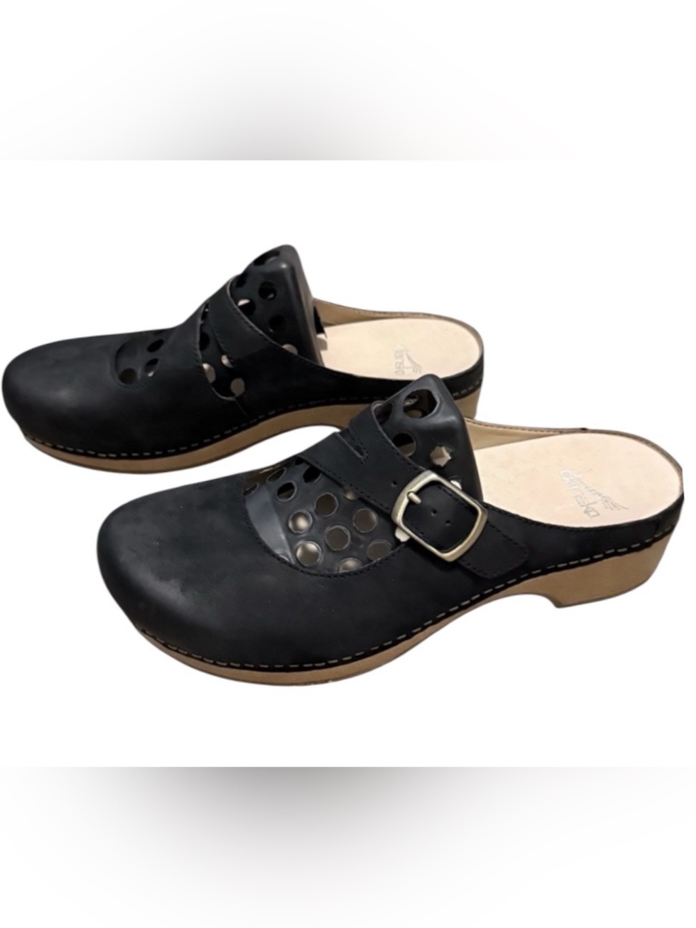 NWOT Dansko Brittany women’s 41 (10) black suede mule clogs